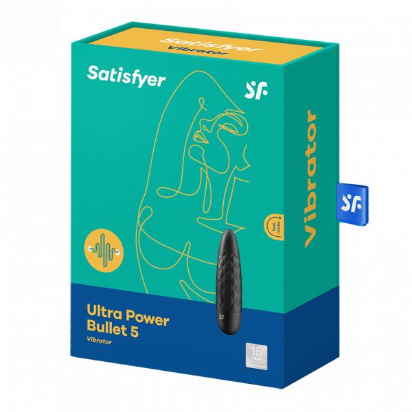 Satisfyer Ultra Power Bullet 5 Vibrator, Black 10 cm