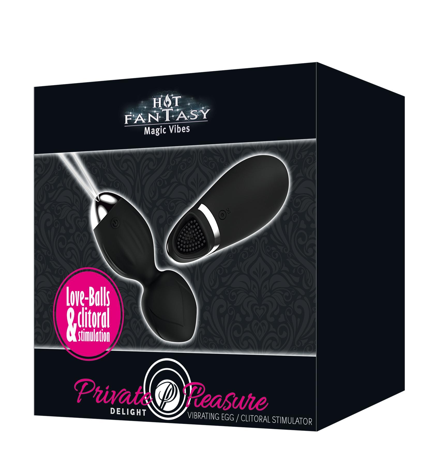 Hot Fantasy Private Pleasure Delight Vibrating Egg black